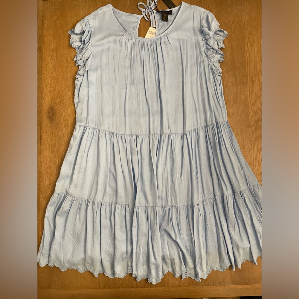 House Of Harlow 1960 Della Robbia Blue Smock Dress Size US Large New NWT